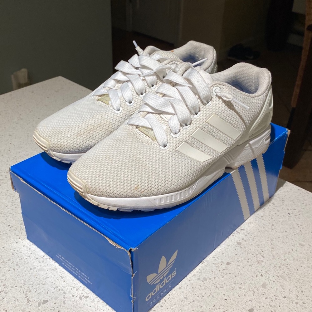 Adidas ZX flux triple white